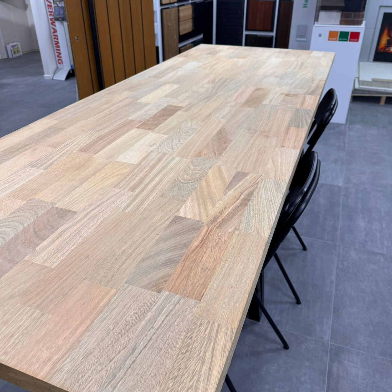 Premium Boliviaans Roble Tafelblad 244x90 cm – 45 mm massief hardhout